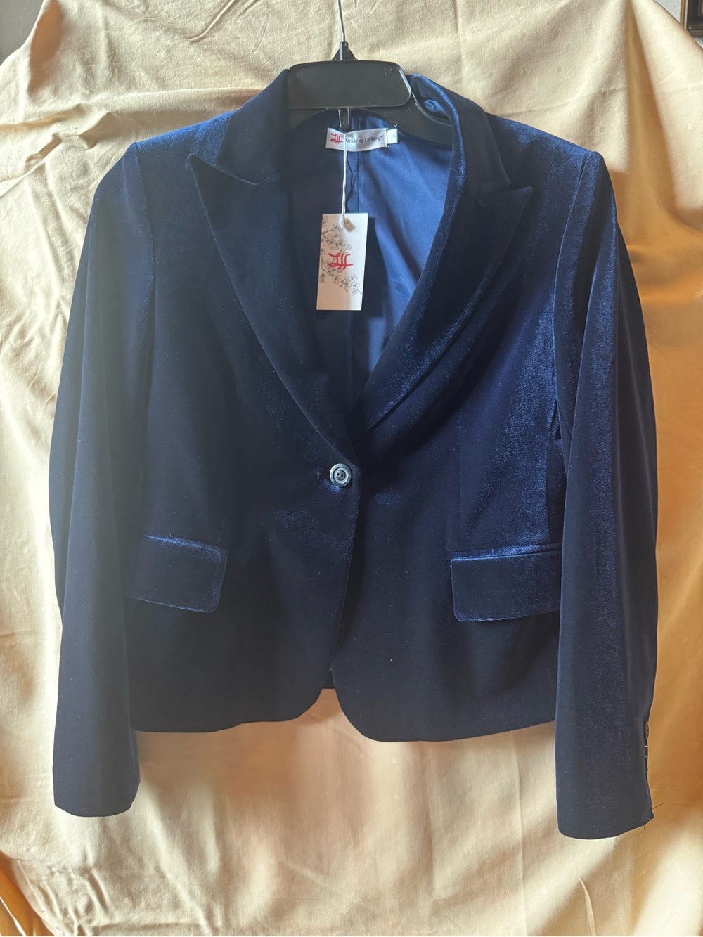 Velvet Womans Blazer Jacket - Navy(S)